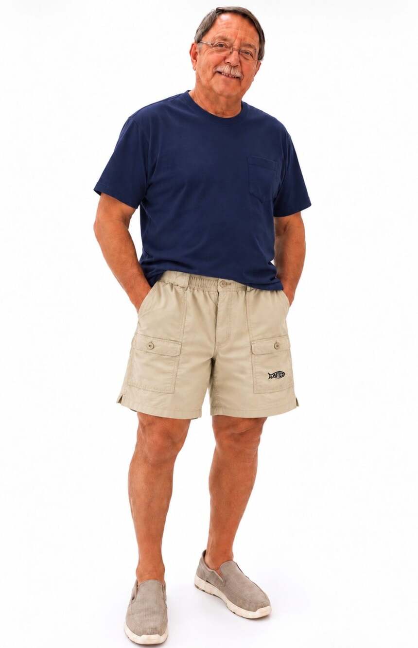 AFTCO Original Fishing Shorts Size 28 Khaki